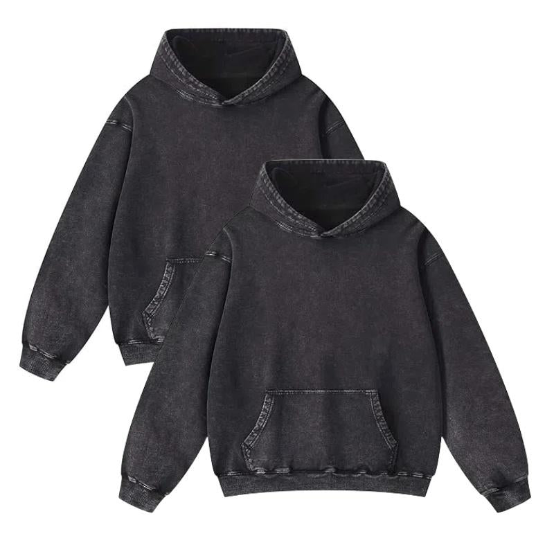 Mens Oversized Hoodies Pullover Women Fall Acid Wash Plain Preppy Hoodie Streetwear Cotton Vintage Hooded Sweatshirt