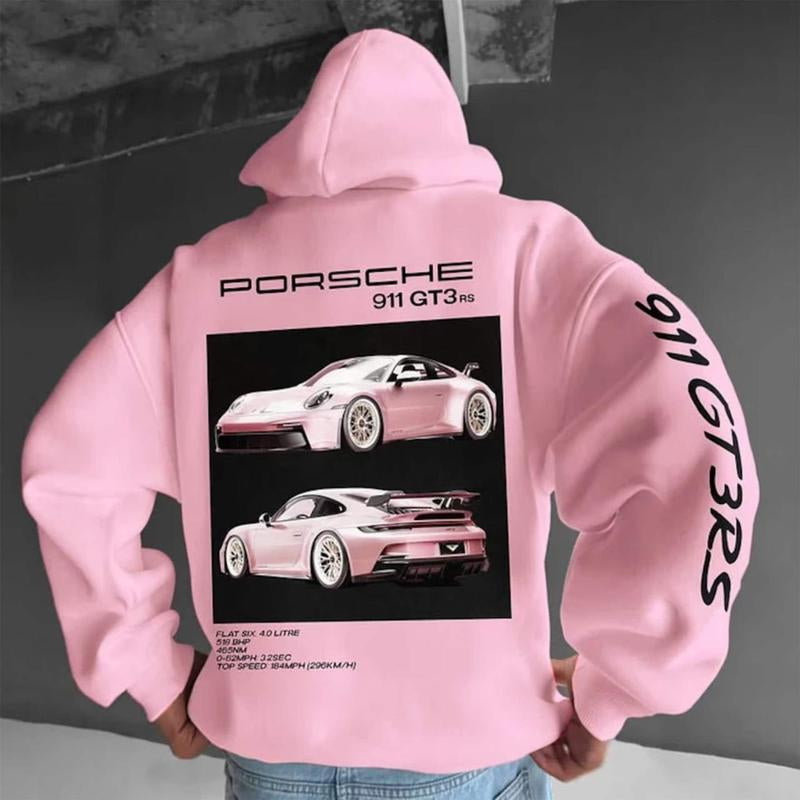 Porsche 911 GT3RS Hoodie, Car Enthusiast Hoodie, Car Clothing Men Gifts