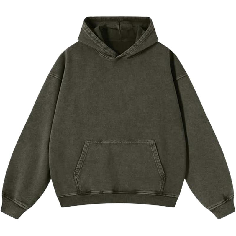 Mens Oversized Hoodies Pullover Women Fall Acid Wash Plain Preppy Hoodie Streetwear Cotton Vintage Hooded Sweatshirt