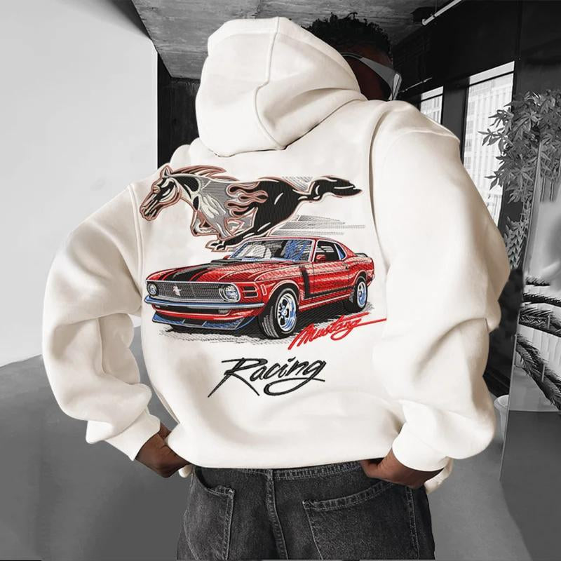Classic Mustang Racing Hoodie, Unisex, Menswear, Car Hoodie, Classic Cotton